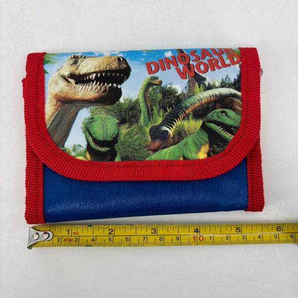 Dinosaur Wallet Hook and Loop Red Child's Accessory T-Rex - Picture 2 of 9